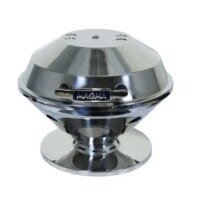 Beach Fire Charcoal Grill Mirror Polished Stainless Steel