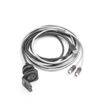 Cable USB and 5.3mm Mini Audio Jack 6ft for Panel Mounting