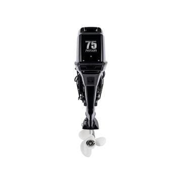 Engine tiller control 75HP electric start with Ultra long shaft propeller size: 3-13-1/4"x17"