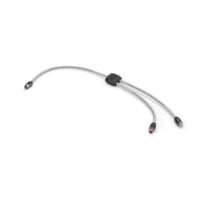 HMLCM RCA Y-Splitter Adapter Male – 2-Channel – 0.3 m (0.98 ft) – White