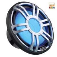HMS 10″ Sports RGB Marine Subwoofer – Black – 300W RMS – 2Ω