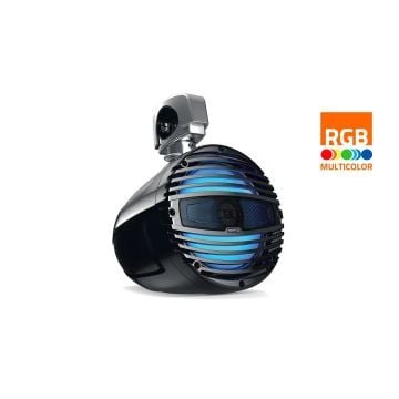 HTX 8.8" RGB Clamp Tower Speakers – Total Black – 100W RMS – 4Ω