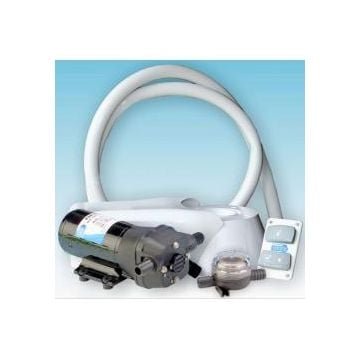 Kit toilet conversion (12V pump) to quiet flush for sea water application