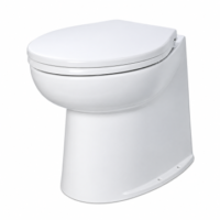 Marine Toilet Deluxe Flush 17″ Angled Back 12V Freshwater with Solenoid Valve, Soft-Close Seat & Lid