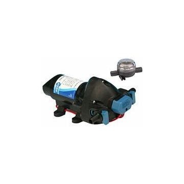 Pump PARMax 4 Gpm 24V 60psi includes 2 x 19 mm straight hose barbs strainer & nozzle for washdown application