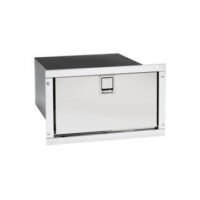 Refrigerator inox CR36L 12/24V vent cooling, direct evaporator, inox door with 4 side fixing frame