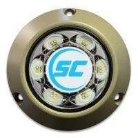 SC-3 Underwater Light – Anodized Aluminium – Surface Mount – Blue/White – 3000 Lumens