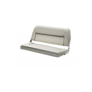 Seat bench FIRST CLASS DCHFSW foldable back & white with blue seam