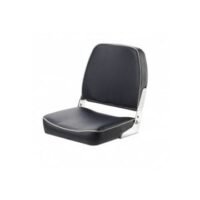 Seat classic FISHERMAN CHFSBW foldable blue with white seam artificial leather upholstery Supplied without pedestal. Fits all pedestals.