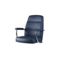 Seat helm “California high” black artificial leather upholstery fixed armrest & backrest