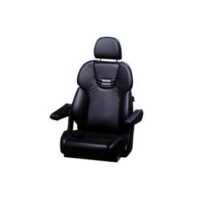 Seat helm Caspian-deluxe black artificial leather upholstery electrically adjustable lumbar support, height & tilt without pedestal