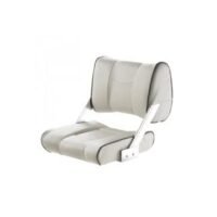 Seat helm FERRY CHTBSW moveable double sided backrest anodized aluminium hinges & white