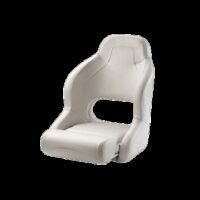 Seat helm PILOT CHSPORTW flip-up squab with white artificial leather upholstery without pedestal