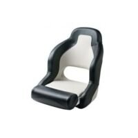 Seat helm PILOT CHSPORTWB flip up squab with white & black artificial leather upholstery without pedestal