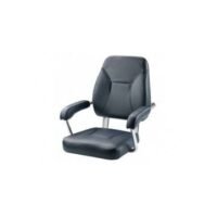 Seat helm SAILOR CHSAILB2 blue artificial leather upholstery anodized aluminium frame & fixed armrest without pedestal