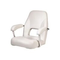 Seat helm SAILOR CHSAILW2 white artificial leather upholstery aluminium frame fixed armrest without pedestal