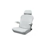 Seat helm “Varius C” white artificial leather upholstery adjustable backrest & flip-up armrest supplied without headrest & pedestal