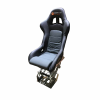 Shock-Mitigation Bucket Seat S2H 150mm with Harness, 100mm GRP Pod and Footrest – Unupholstered