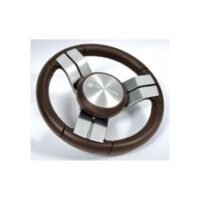 Steering Wheel 703 Dia. 350 mm brushed spokes & black rim including keyed hub