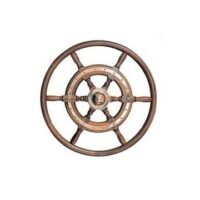 Steering Wheel type 02 Dia. 400 mm Brass fitting 6 Spoke teak wheel & rim