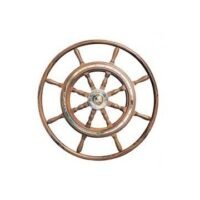 Steering Wheel type 07 Dia. 1000 mm Brass fitting 8 spoke teak wheel & rim