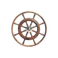 Steering Wheel type 08 Dia. 1000 mm Brass fitting 8 spoke teak wheel & rim