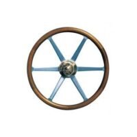 Steering Wheel type 11 Dia. 1100 mm Brass fitting 6 Aluminium spoke & teak rim