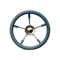 Steering Wheel type 12 Dia. 350 mm Grey SS fitting & 5 spokes PU foam rim