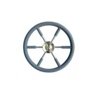 Steering Wheel type 12 Dia. 550 mm Grey SS fitting & 6 spokes PU foam rim