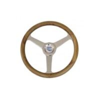 Steering Wheel type 50 Dia. 350 mm SS hub & spoke with teak rim