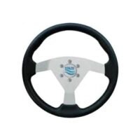 Steering Wheel type 61 Dia. 350 mm silver anodized centre with PU foam grip