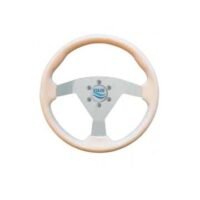 Steering Wheel type 62 Dia. 350 mm silver anodized centre with PU foam grip