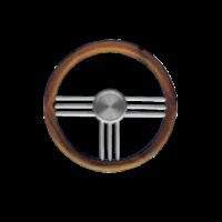 Steering Wheel type27 Dia. 400 mm anodized aluminium spoke and hub with Grey rim