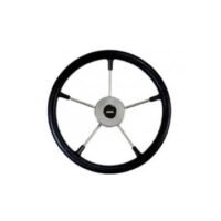 Steering wheel KS32Z Dia. 320 mm SS316 spoke, cap & rim with Black PU foam layer (suitable for outboard engines up to 55HP)