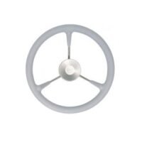 Steering wheel KS38G Dia.380mm SS316 spoke, cap & rim with Grey RAL704 PU foam layer