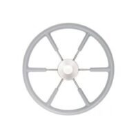 Steering wheel KS45G Dia.450mm SS316 spoke, cap & rim with Grey RAL704 PU foam layer