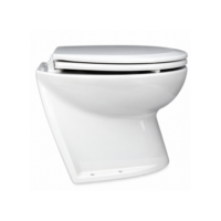 Toilet 17″ 24V straight + pump sof close seat deluxe flush type