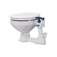 Toilet manual regular with upgraded ceramic bowl