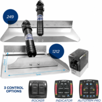 Trim Tab Kit 1212OBI Hydraulic 12″ × 12″ 12V with Integrated Helm Control