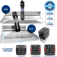 Trim Tab Kit 129OBI Hydraulic 12″ × 9″ 12V with Integrated Helm Control